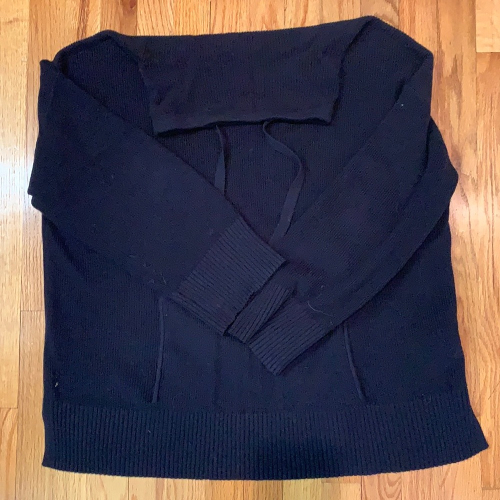 T by Talbots navy knit sweater